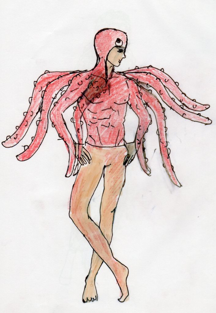 Kostüm des Kraken; Entwurf